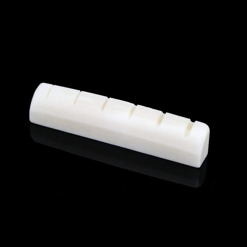 Aemrovi 4 Pcs Acoustic Guitar Nuts, Pre-Slotted 43mm (1-11/16 inch) Bone Nut Fit for Acoustic Guitar,6-String Replacement,Natural Bone in Original Color for Long-Term Maintenance - Image 5